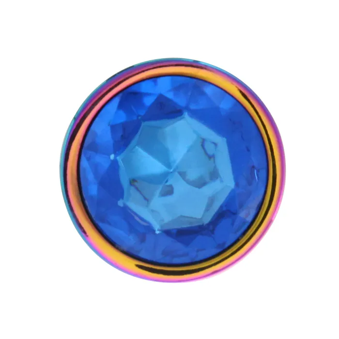 BOTTOM JEWELS MULTICOLOR ALLOY W BLUE JEWEL LARGE PLUG BUM FUN Anal