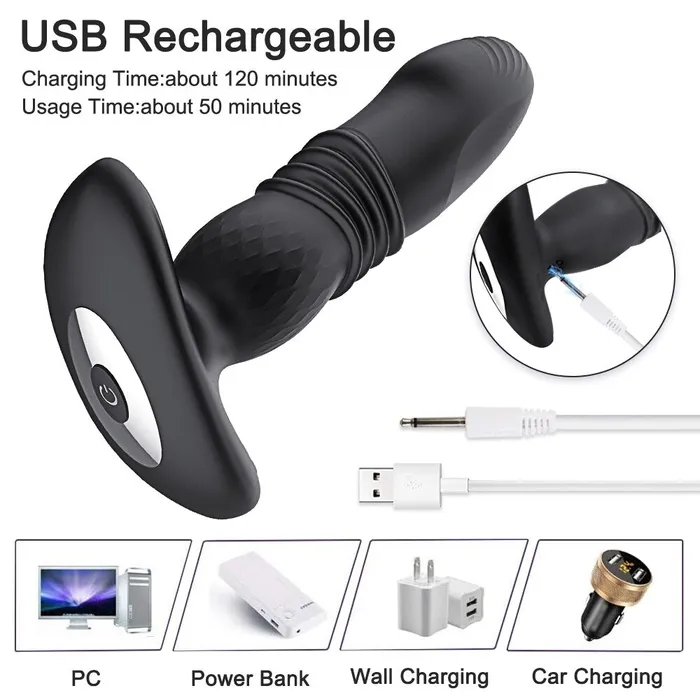 Telescopic Vibrating Butt Plug Anal Sex Toys for Women Vibrator Wireless Remote soniker Anal