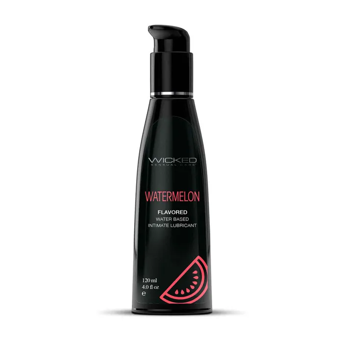 Wicked Aqua Watermelon Watermelon Flavoured Water Based Lubricant 120 ml 4 oz Bottle Wicked Lubricants Wicked Aqua Watermelon Watermelon Flavoured Water Based Lubricant 120 ml 4 oz Bottle Wicked Lubricants