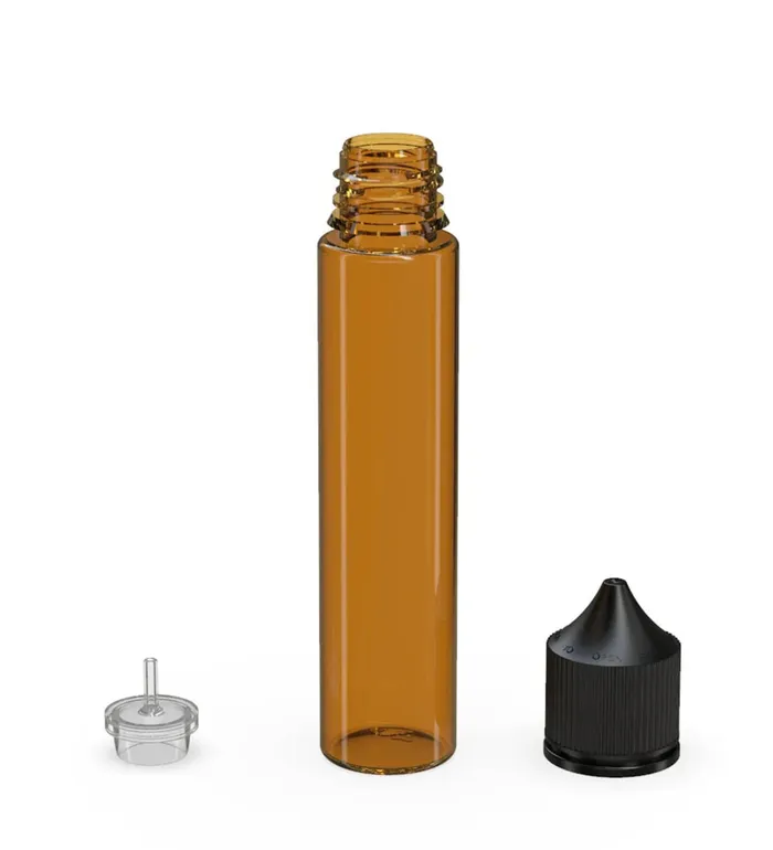 Anal Chubby Gorilla Chubby Gorilla 75ML Unicorn Bottle V3 Translucent Amber BottleBlack Cap