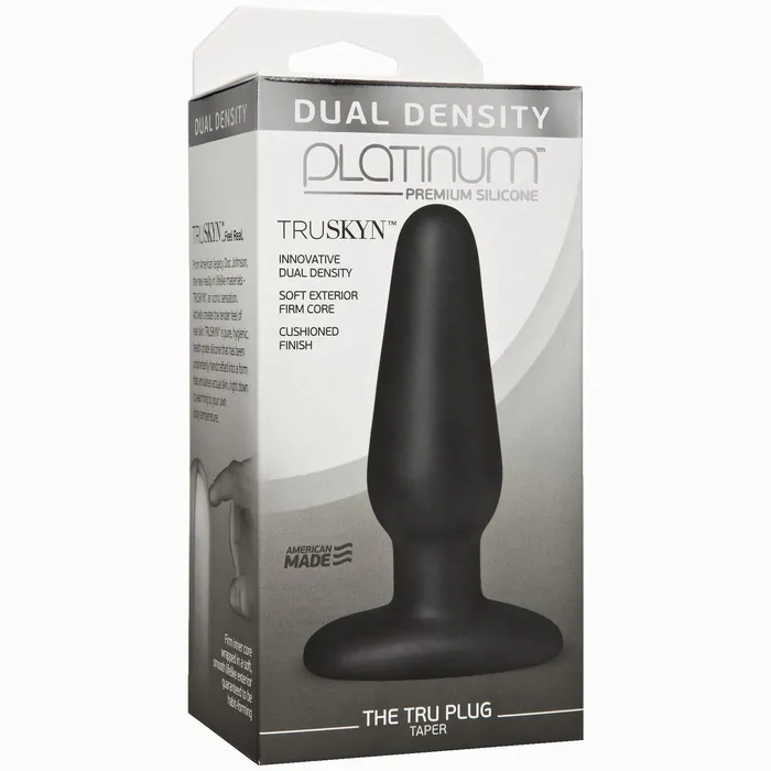 Anal Platinum Truskyn Tru Plug Taper Black Doc Johnson Novelties