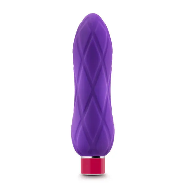 Aria Crystal Plum Rechargeable Bullet Kit Blush Novelties Female Sex Toys