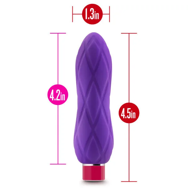 Aria Crystal Plum Rechargeable Bullet Kit Blush Novelties Female Sex Toys