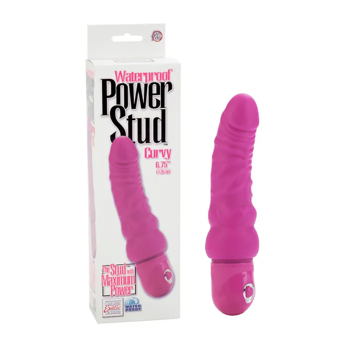 California Exotic Novelties Vibrators Power Stud Curvy WP Pink