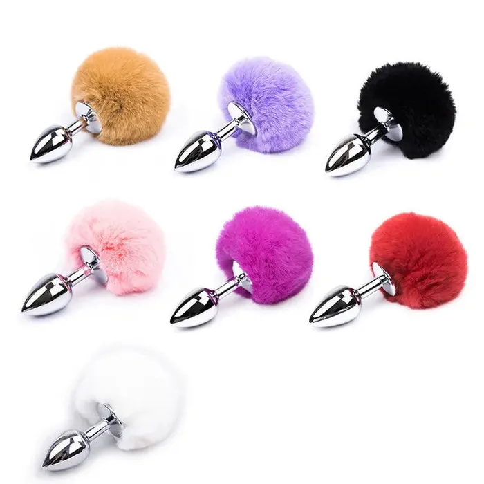 Pleasure Passion Fluffy Bunny Tail Butt Plug Sold Individually Anal
